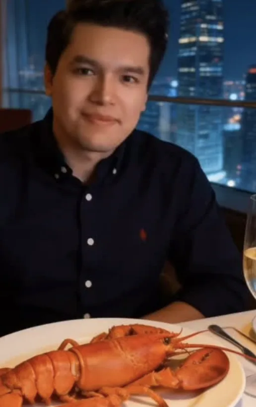 Marvis at dinner, human form
